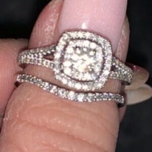 14 k gold and diamonds ring set